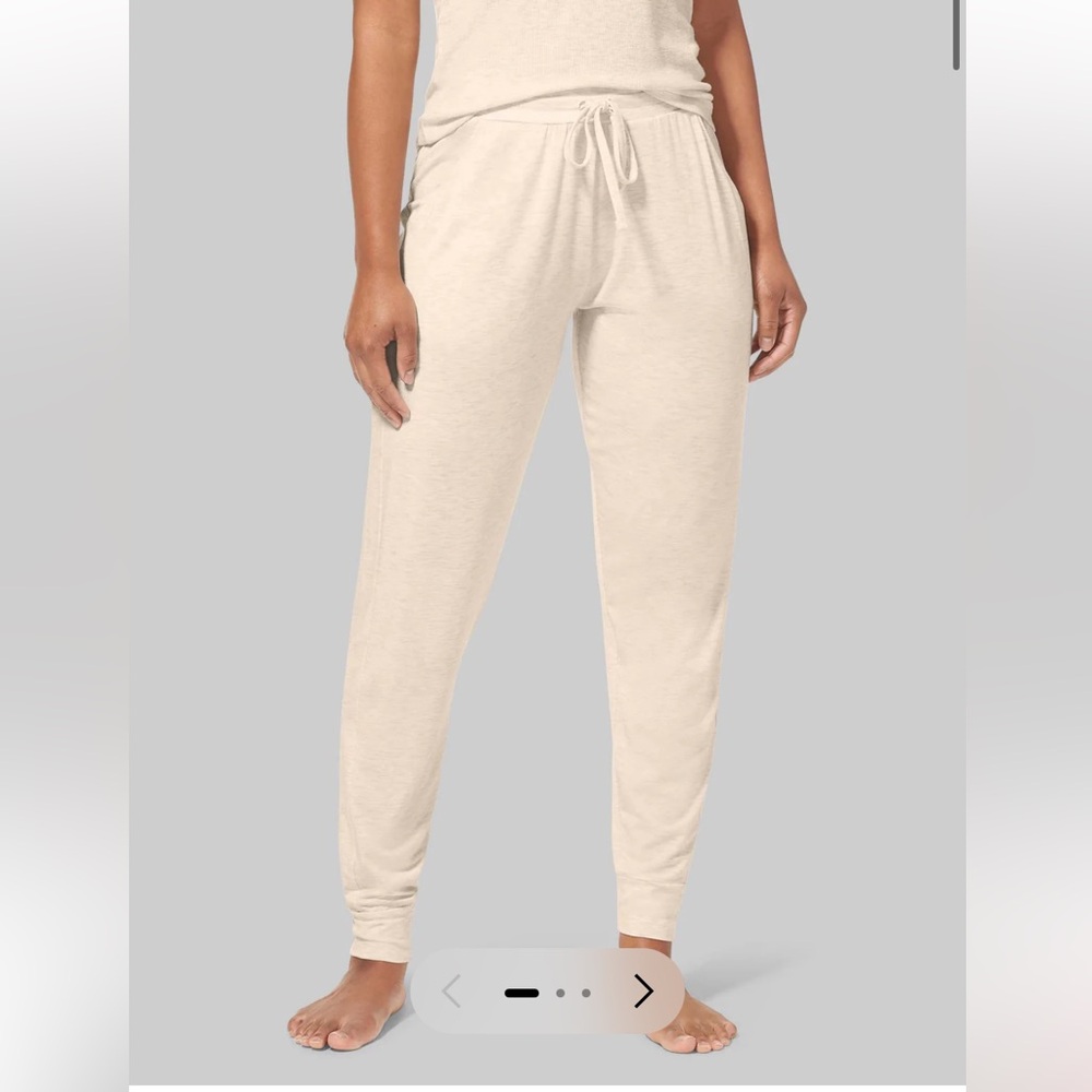 Tommy John Downtime Joggers w Pockets Heathered Oatmeal SZ S w MEASUREMENTS - Picture 1 of 14